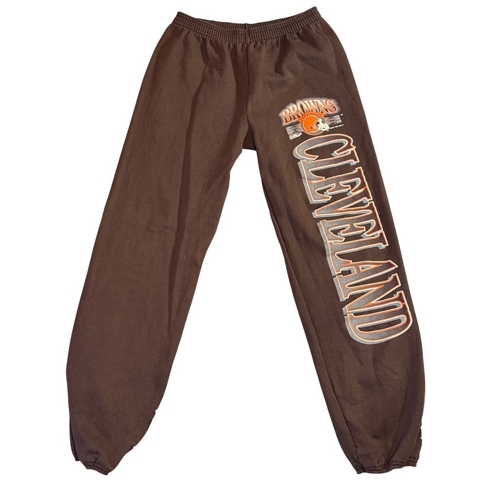 Vintage 1994 Cleveland Browns Sweatpants Mens Medium Trench Brown NFL Joggers